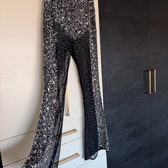 ✨ Carli Bybel x Missguided FULL SET embellished pants / bandeau top / choker✨ - Picture 3 of 7